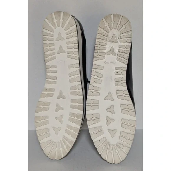 Aldo Women's Ereillan Oxfords Black Size 6.5M Faux Patent Leather Lace Ups - Picture 7 of 10